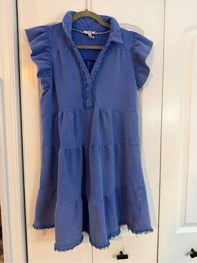 Umgee French Terry Cotton Dress Size Large